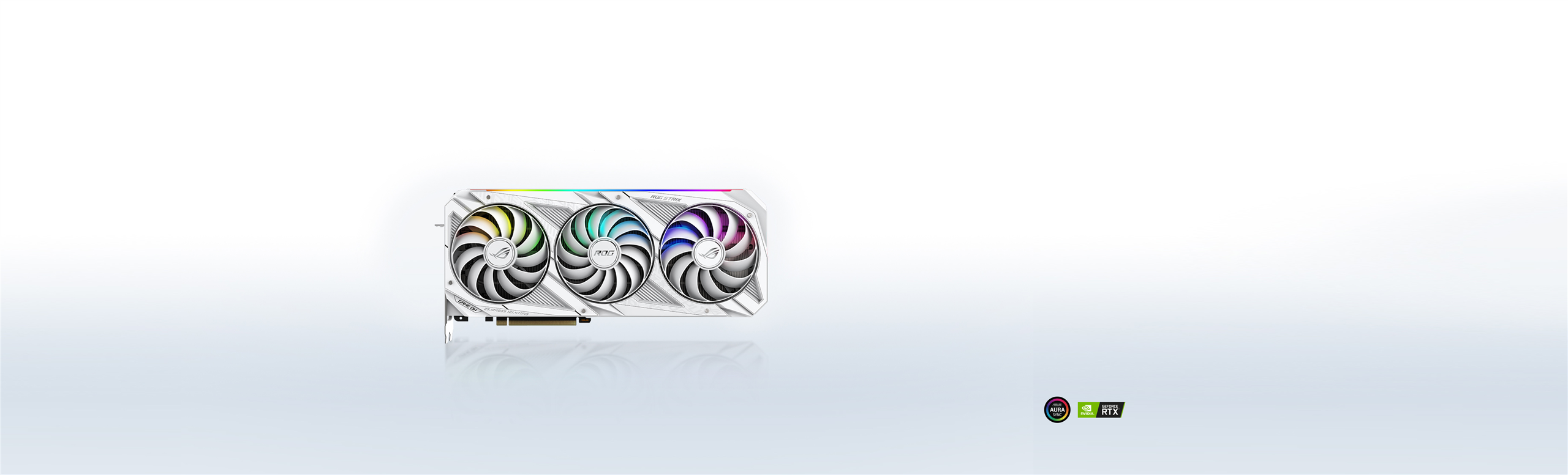 ROG Strix white edition graphics card product photo