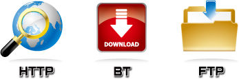 download engine lets you download HTTP, FTP and BitTorrent files 24/7