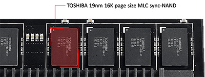 Toshiba 19nm 16K page sync-NAND