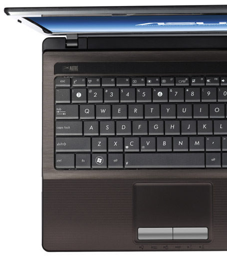 ASUS K seires with ergonomic chiclet keyboard and Palm Proof technology 