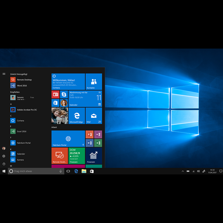 Windows 10 Pro ist genau das Richtige für Unternehmen.