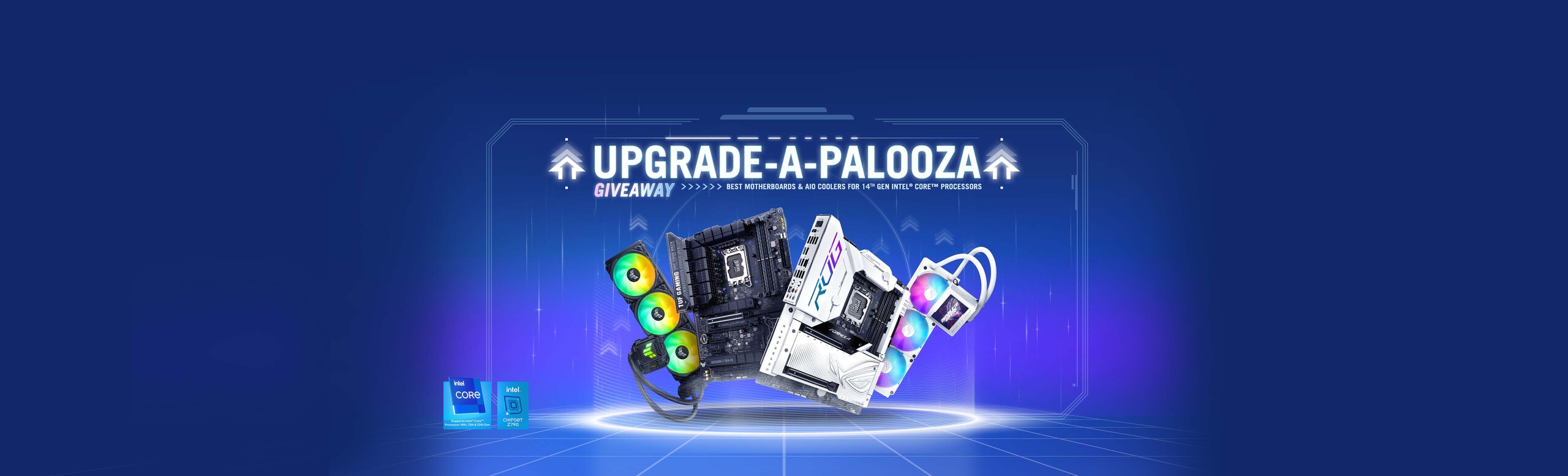 ASUS Z790 motherboard & AIO Cooler campaign banner