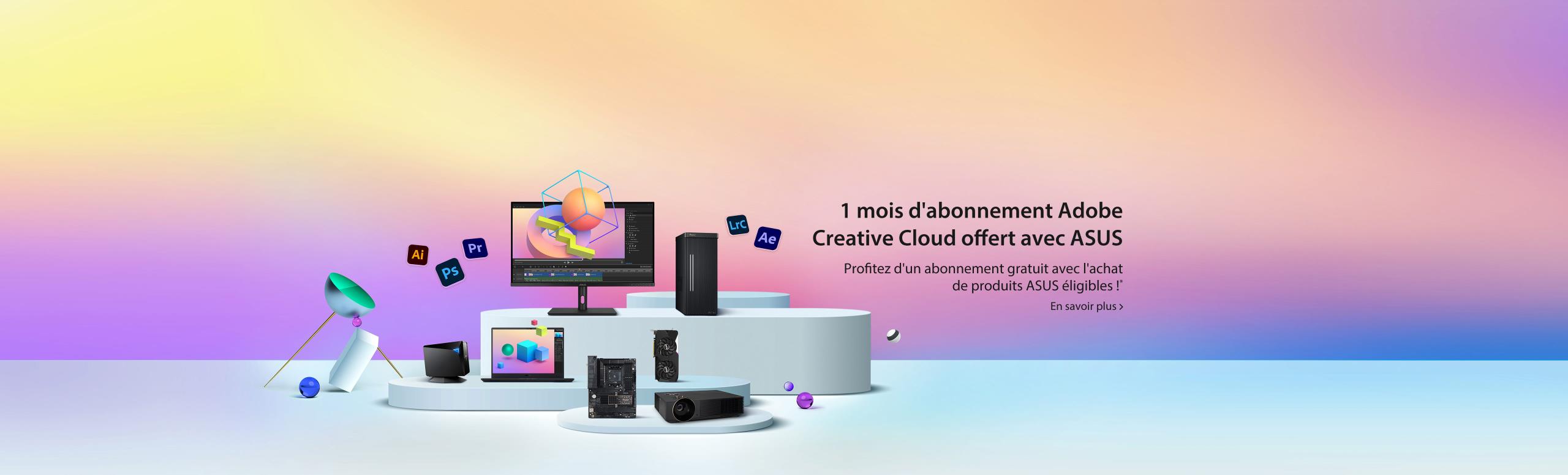 Adobe Creative Clod offert avec ASUS