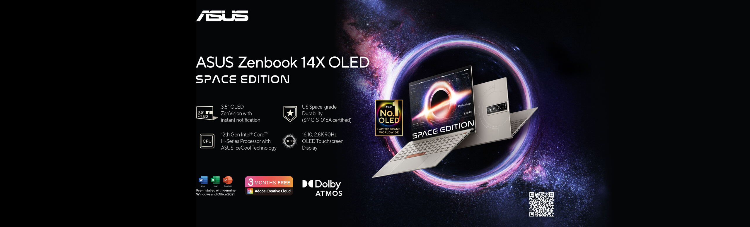 12th Gen Zenbook 14X OLED Space Edition Banner