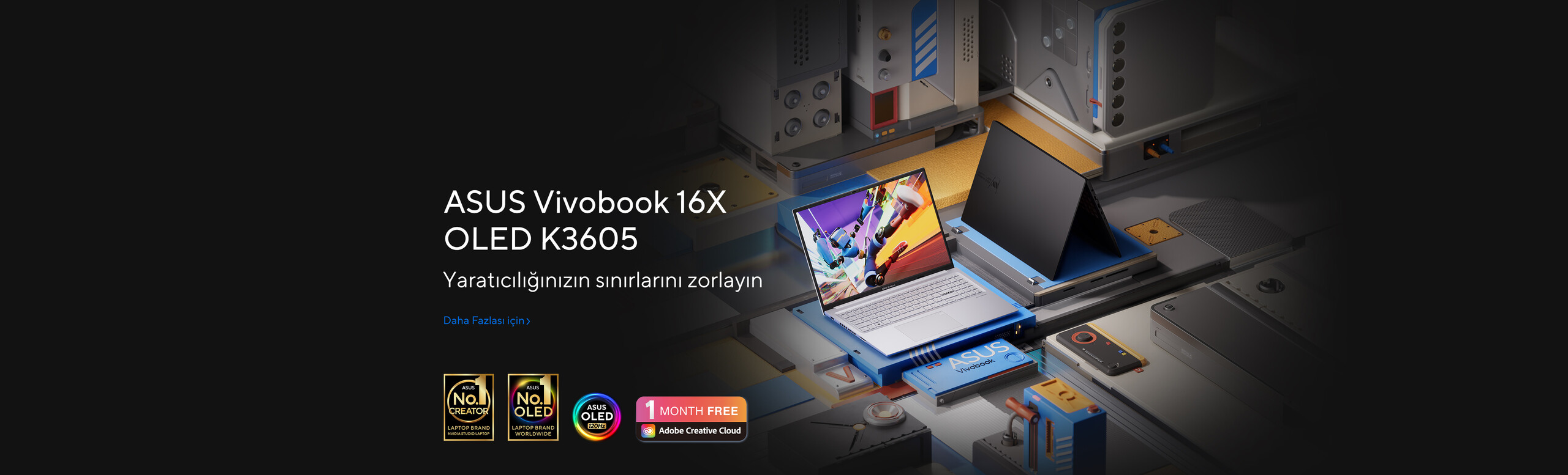 ASUS Vivobook 16X OLED K3605 ile Yaratıcılığınızın sınırlarını zorlayın!