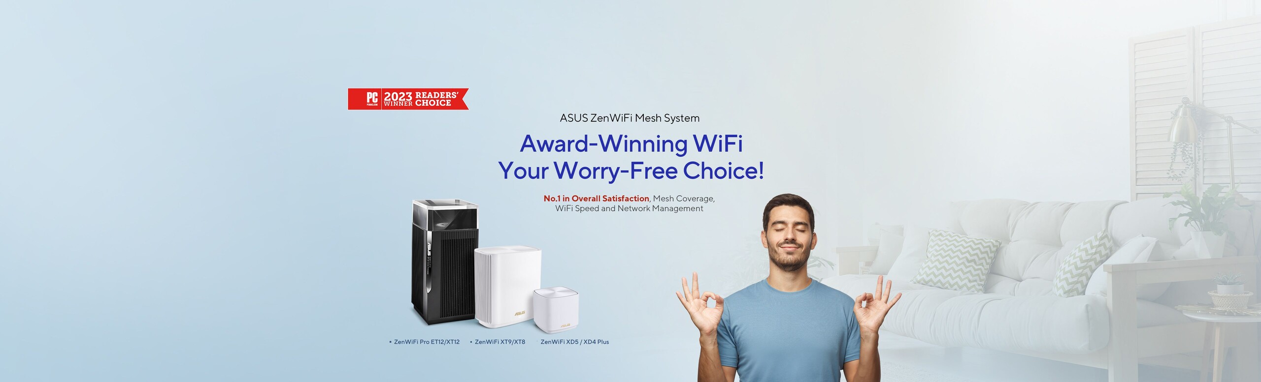 ASUS ZenWiFi Mesh System Award-Winning WiFi Your Worry-Free Choice!