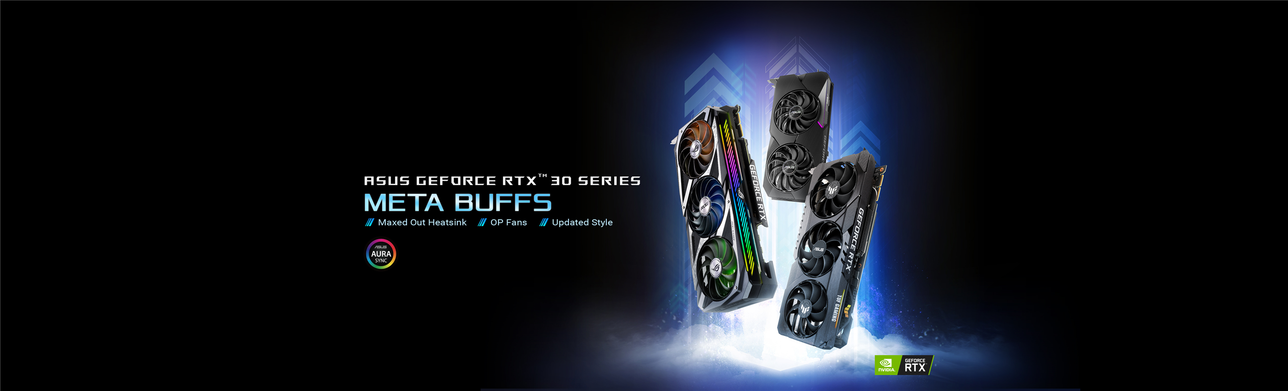 ROG Strix, TUF Gaming and ASUS Dual Geforce RTX™ 30 series graphics card lineup photo
