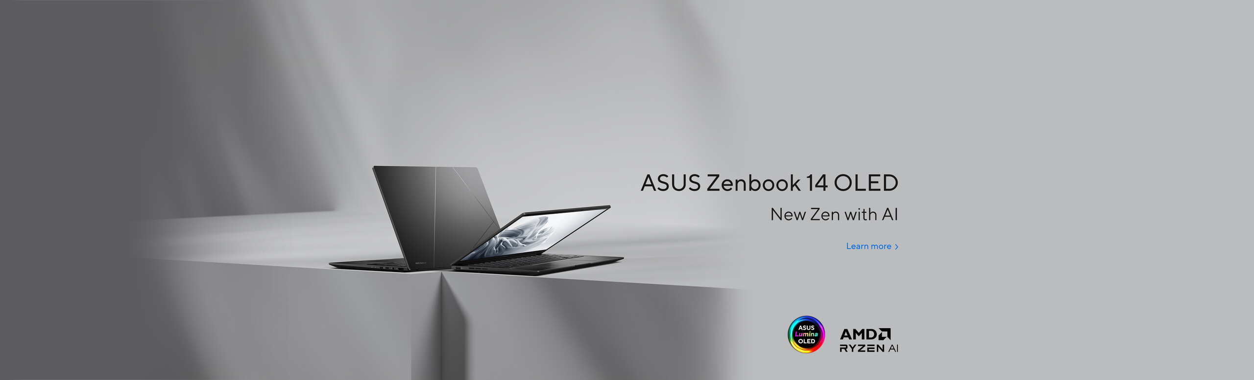 Image of  Zenbook 14 OLED (UM3406) laptops New Zen with AI Learn more
