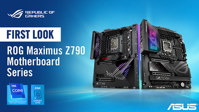 Image with ROG Maximus Z790 Extreme and ROG Maximus Z790 Hero motherboards