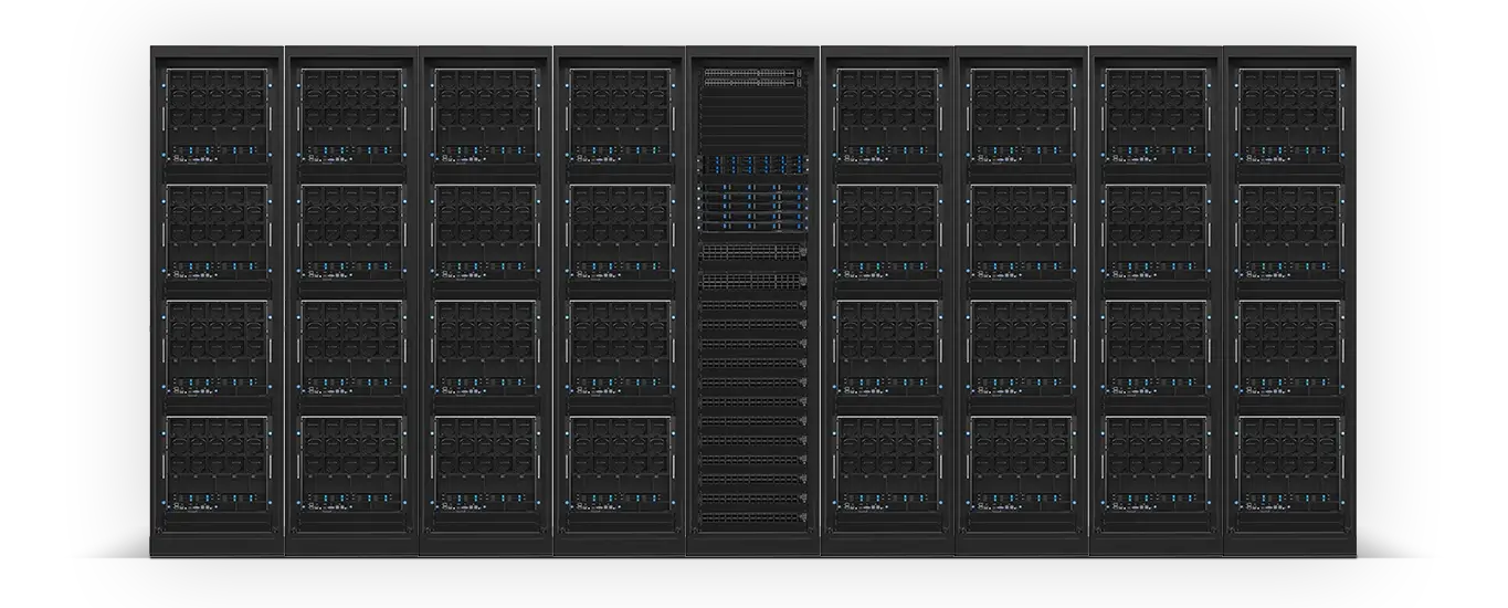 Reference architecture of ASUS AI POD featuring NVIDIA HGX B200 with air cooled solutions