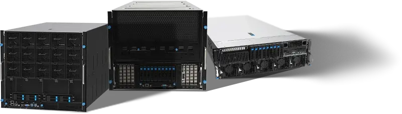 three 8-gpu-servers in a row