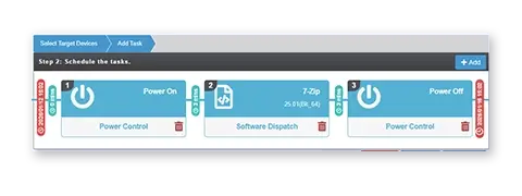 Data center task schedules are visualized using rectangular blocks.