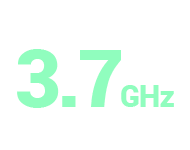 3.7 GHz Max. base frequency