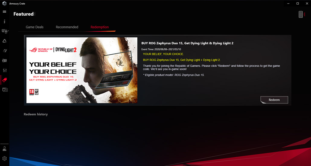 Step 3. Click the Dying Light 2 promotion and submit the requested info