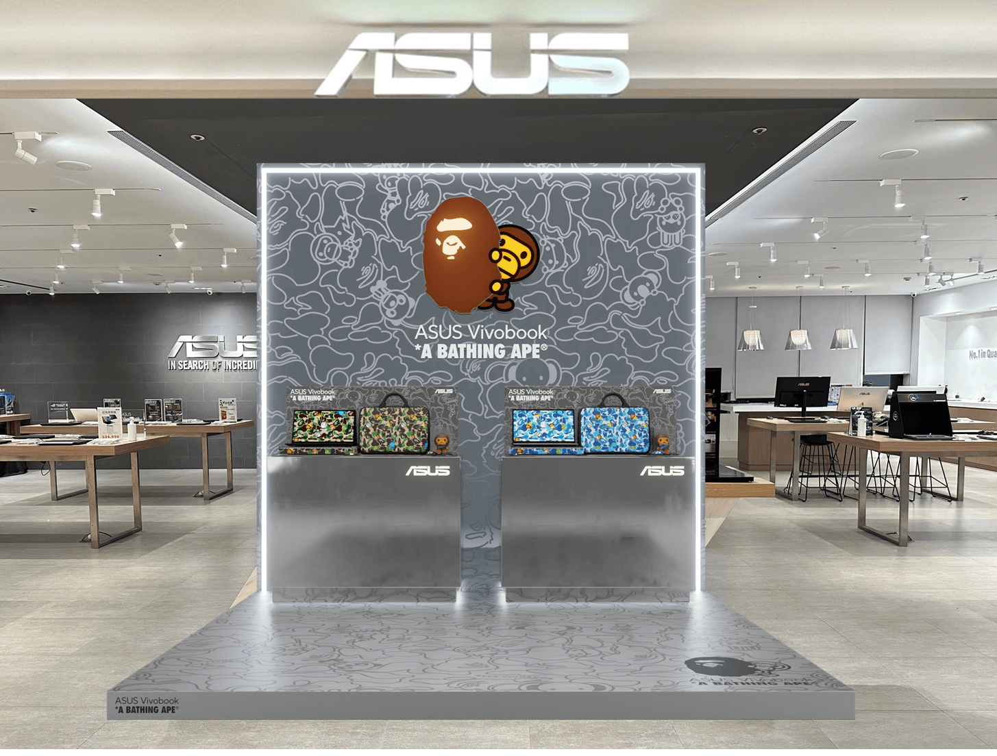 The image shows the ASUS Vivobook theme display at ASUS store.