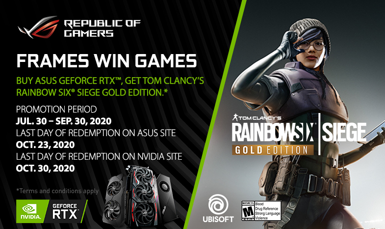 Buy Asus Geforce Rtx Get Tom Clancy S Rainbow Six Siege Gold