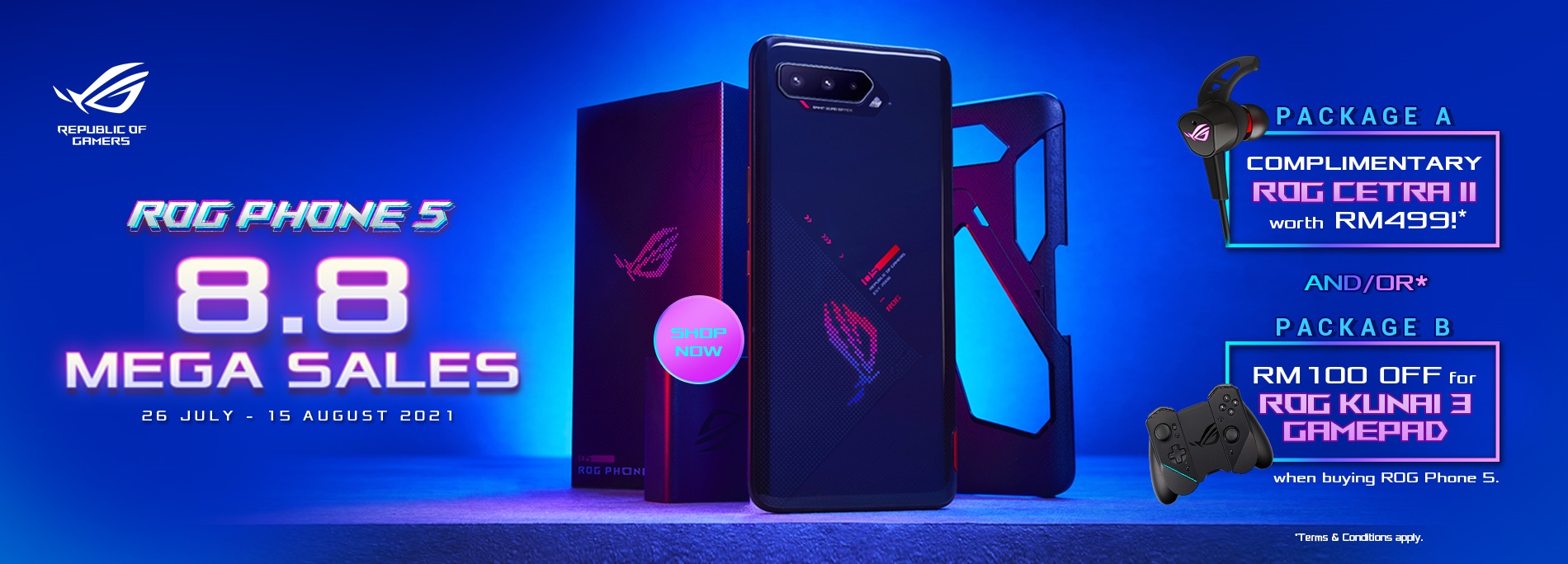 Enjoy incredible deals on ROG Phone 5 this 8.8!