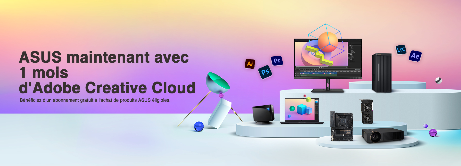 ASUS maintenant avec 1 mois d'Adobe Creative Cloud