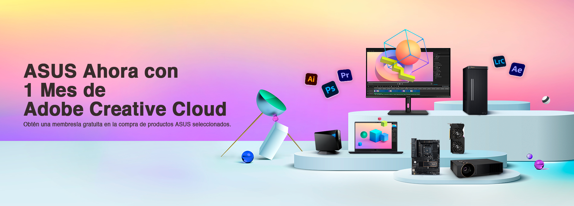 ASUS ahora con 1 mes de Adobe Creative Cloud 