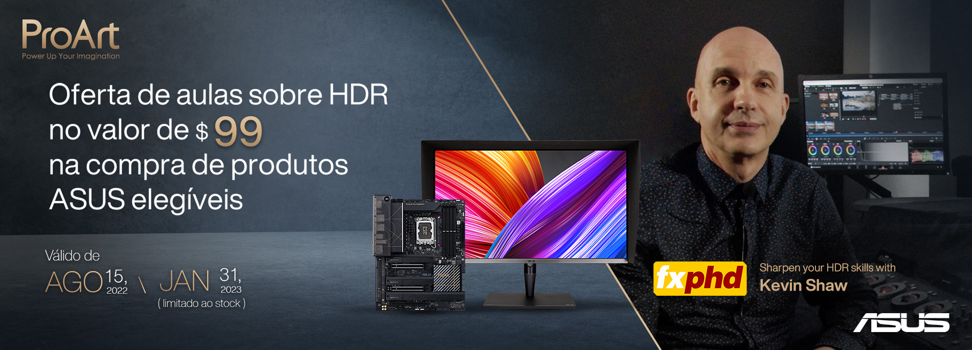 ASUS x fxphd - Oferta de aulas de HDR na compra de produtos elegíveis