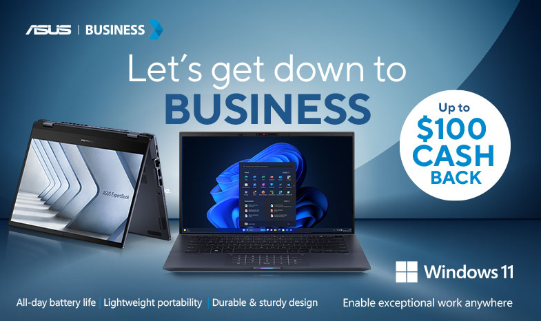 Get cashback when you purchase selected ASUS Business products
