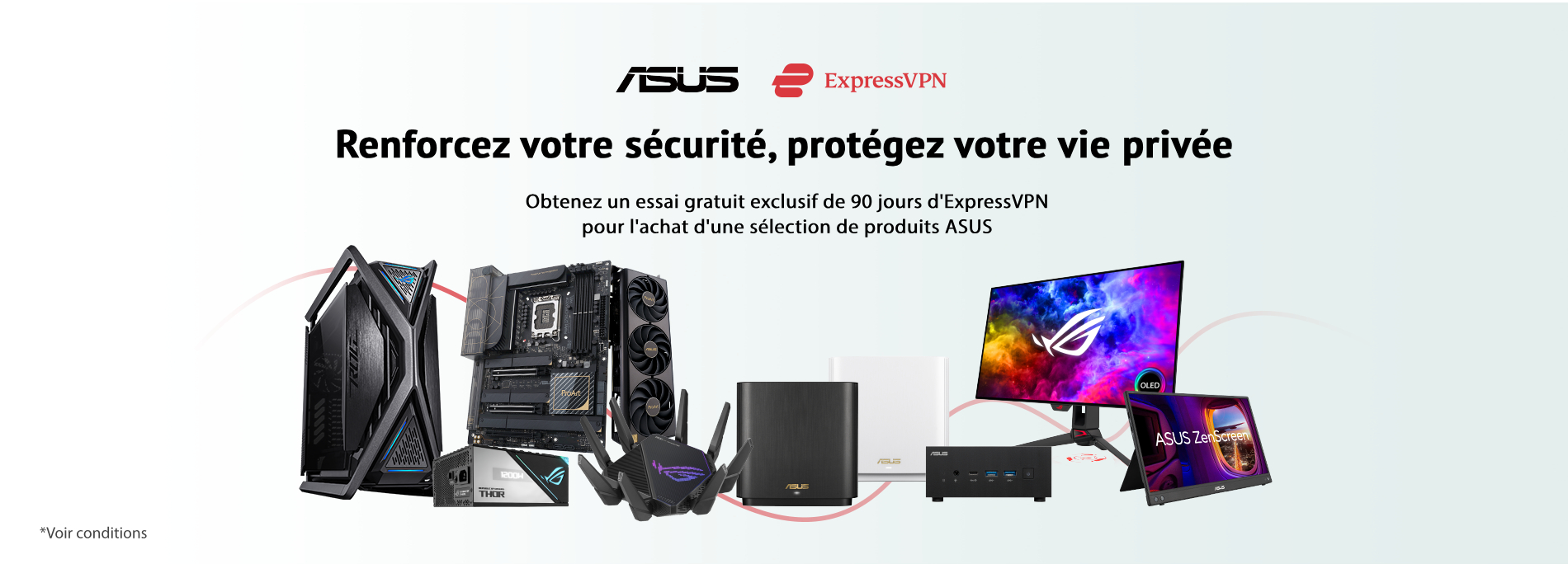 ASUS x ExpressVPN - Renforcez votre sécurité, protégez votre vie privée (région EMEA)