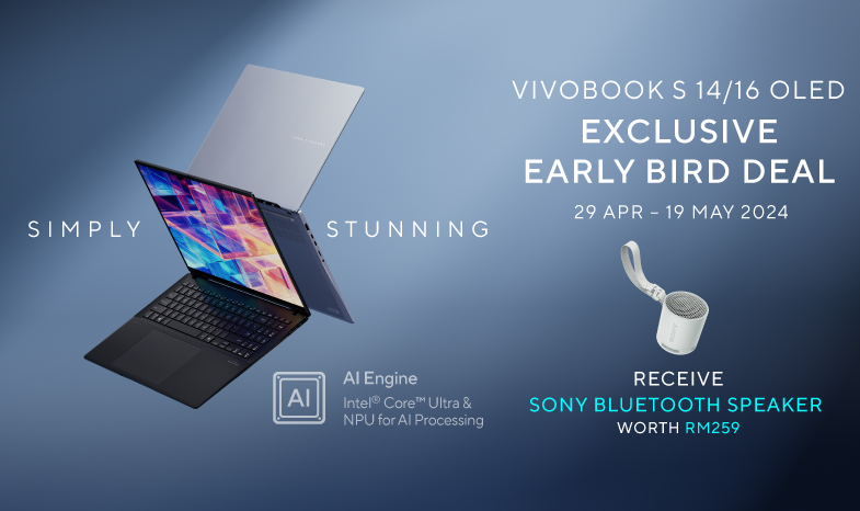ASUS Vivobook S 14/16 OLED | Available Now with Exclusive Early Bird Deal worth RM259