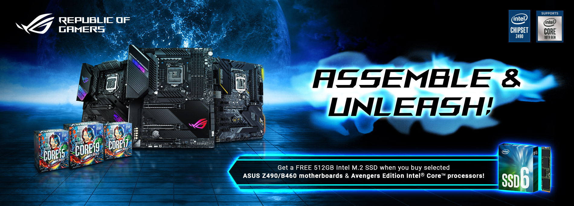 ASUS Z490 / B460 & Intel Avengers Edition CPU promotion