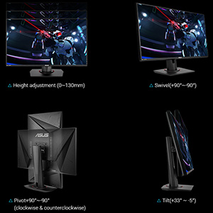 Image result for ASUS VG279Q is the fastest in its class, boasting a 1ms response time (MPRT) to eliminate smearing and motion blur. There's also the ASUS Extreme Low Motion Blur (ELMB) Technology to make objects in motion look even sharper, so gameplay is more fluid and responsive.