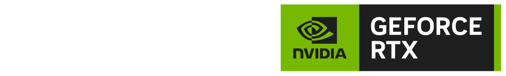 NVIDIA GeForce RTX logo and ASUS logo