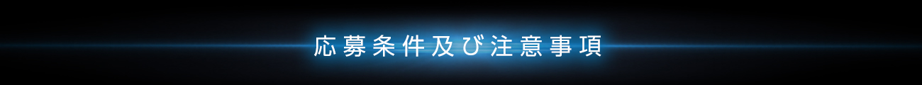 応募条件及び注意事項