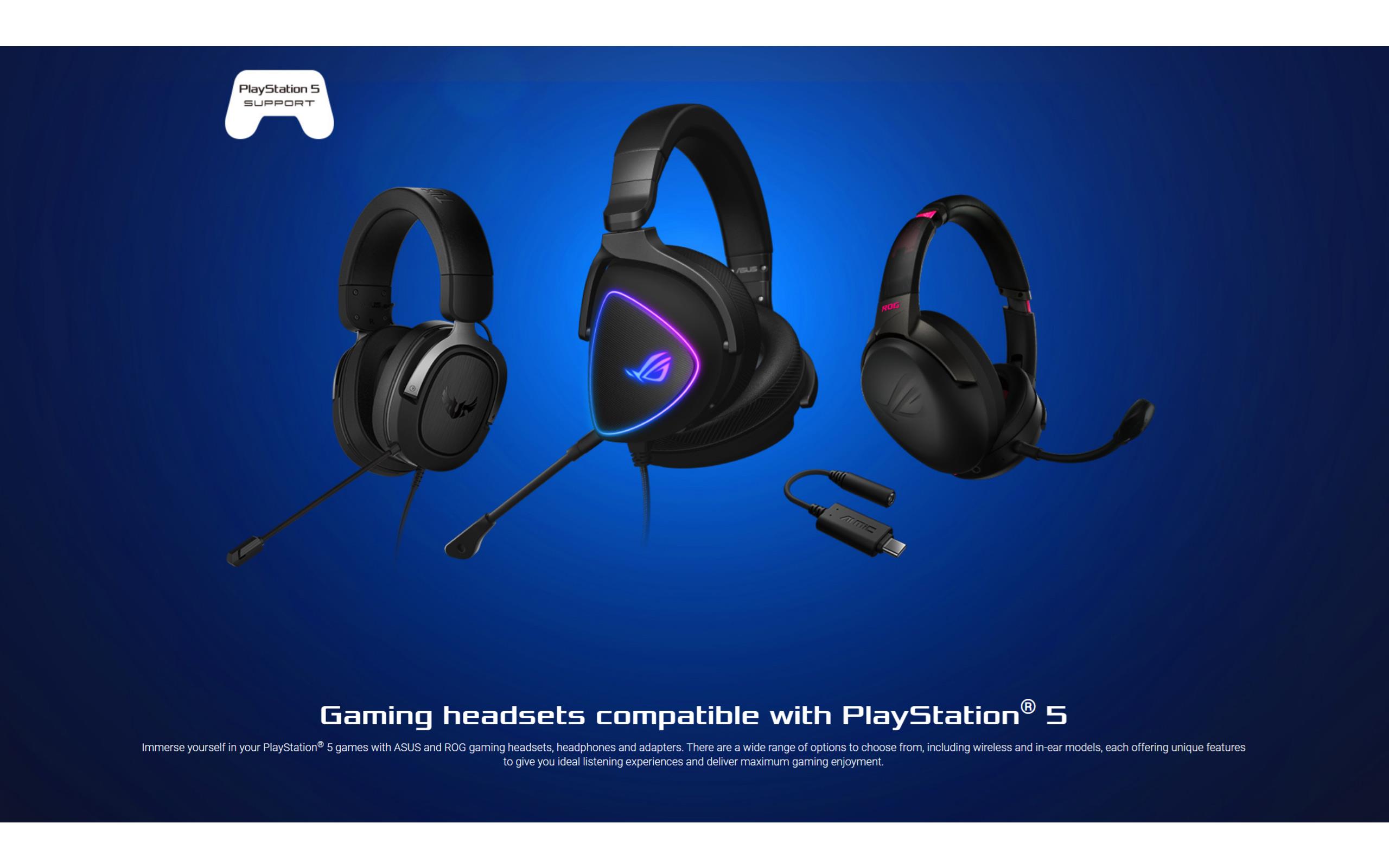Gaming headsets compatible with PlayStation® 5