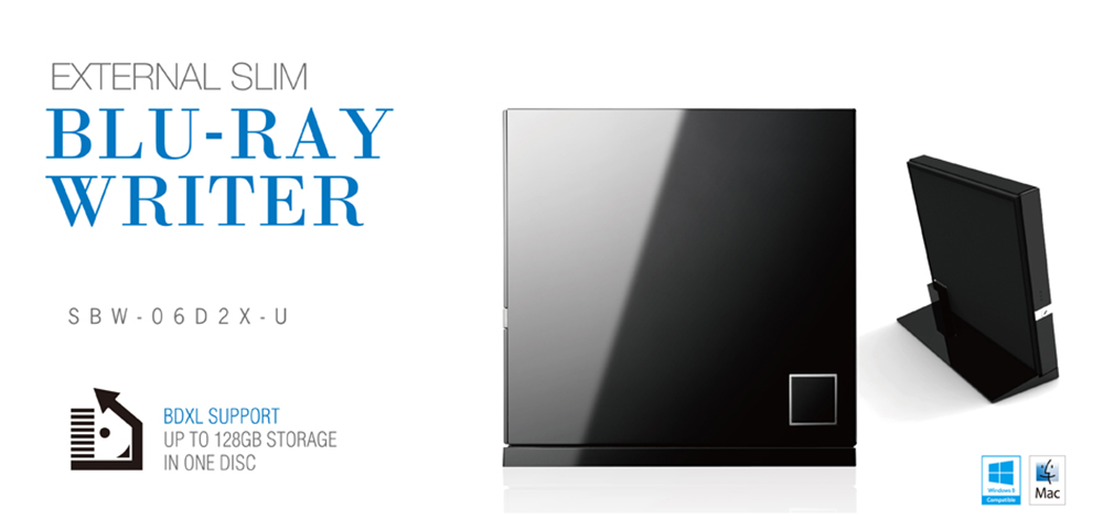 Graveur externe DVD/RW Blu Ray Asus SBW-06D2X-U Fin USB Noir