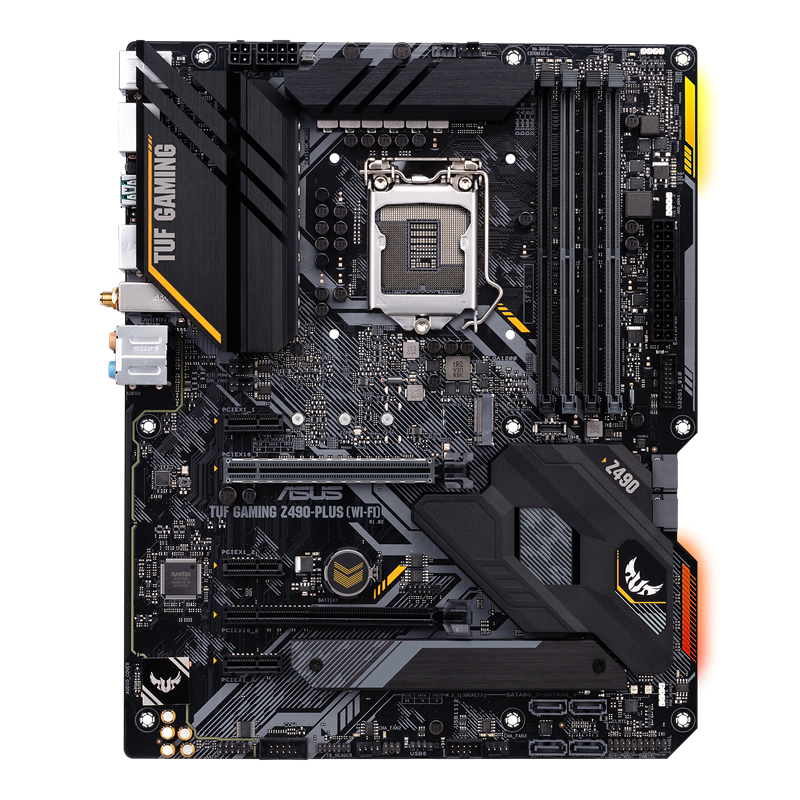 TUF GAMING Z490-PLUS (WI-FI) front view