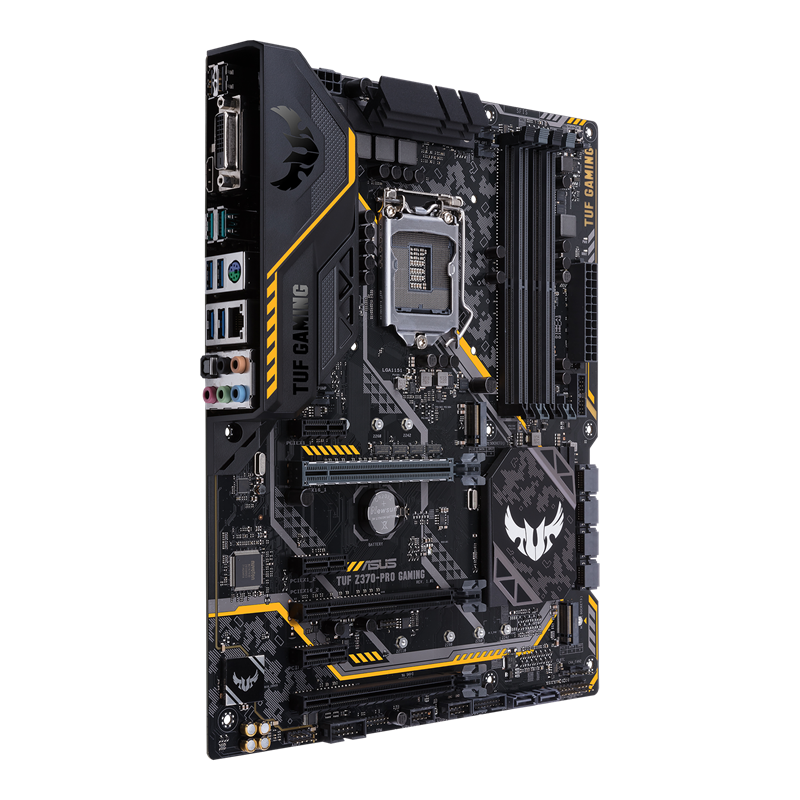 TUF Z370-PRO GAMING front view, 45 degrees