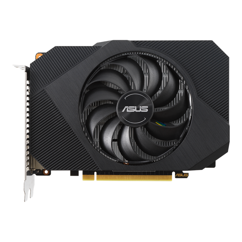 ASUS Phoenix GeForce GTX 1650 OC edition 4GB GDDR6 graphics card, front view