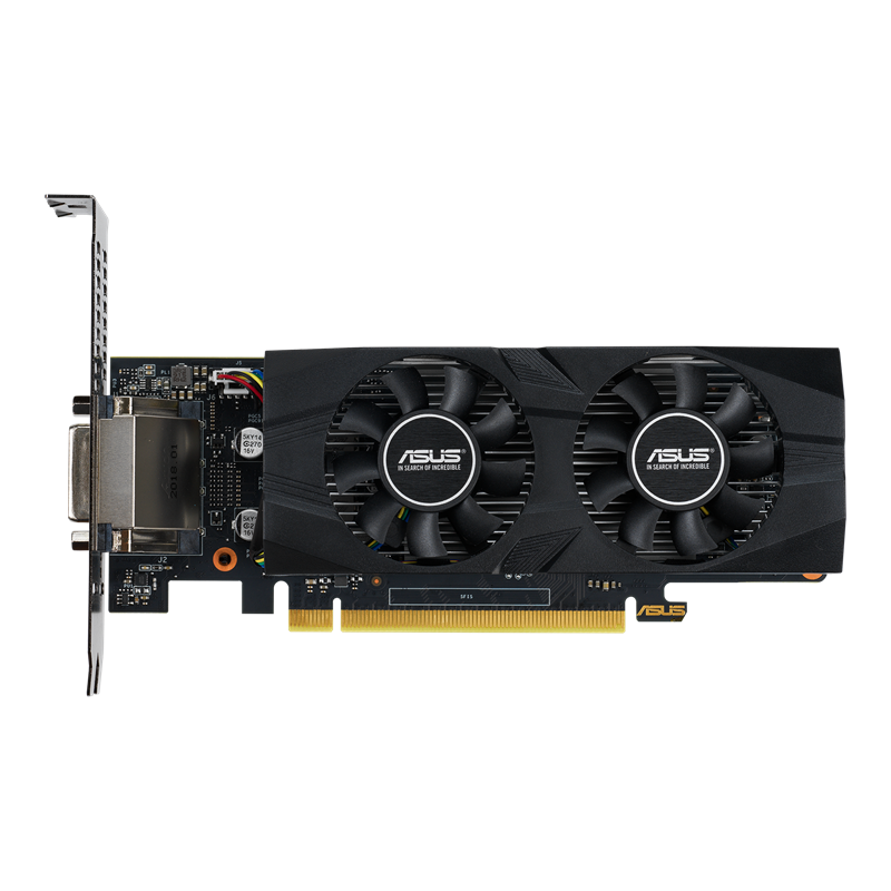 ASUS GeForce GTX 1650 4GB GDDR5 graphics card, front view