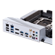 PRIME X299-DELUXE II front view, tilted 45 degrees, I/O ports