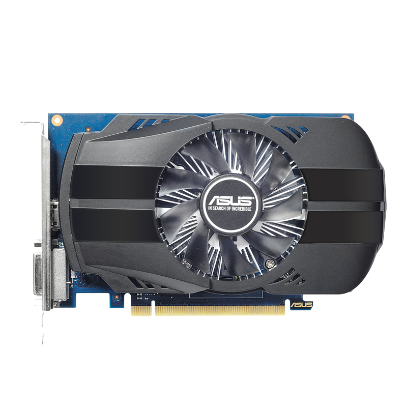 ASUS Phoenix GeForce GT 1030 OC edition graphics card, front view