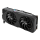 Dual series of GeForce RTX 2060 SUPER EVO Advanced edition graphics card, hero shot from the front
