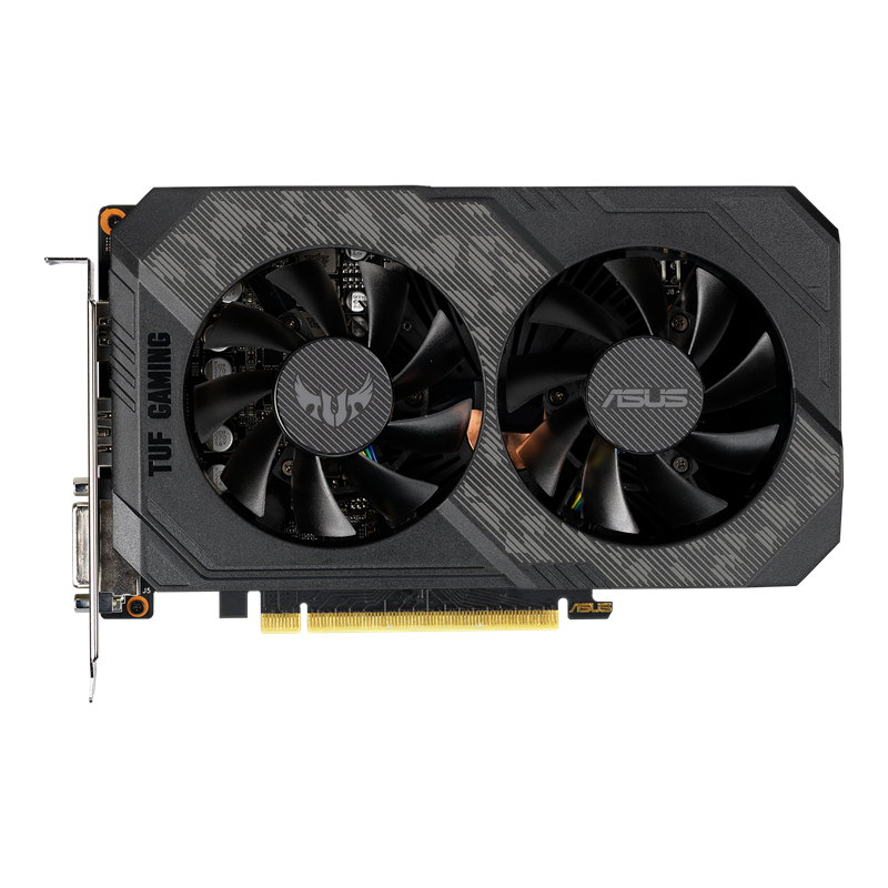 ASUS TUF Gaming GeForce GTX 1660 Ti OC edition 6GB GDDR6 graphics card, front view