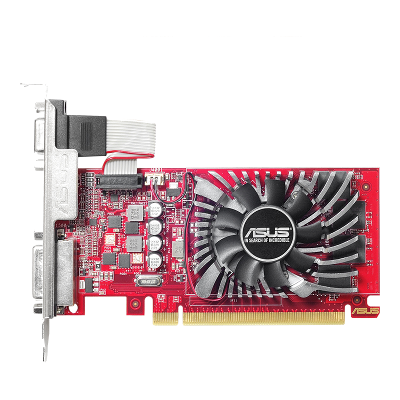 ASUS Radeon R7 240 graphics card, front view 