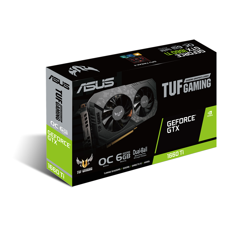 ASUS TUF Gaming GeForce GTX 1660 Ti OC edition 6GB GDDR6 Packaging