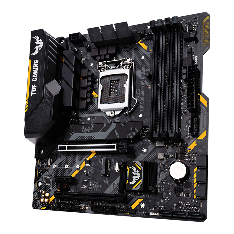 TUF B365M-PLUS GAMING front view, 45 degrees