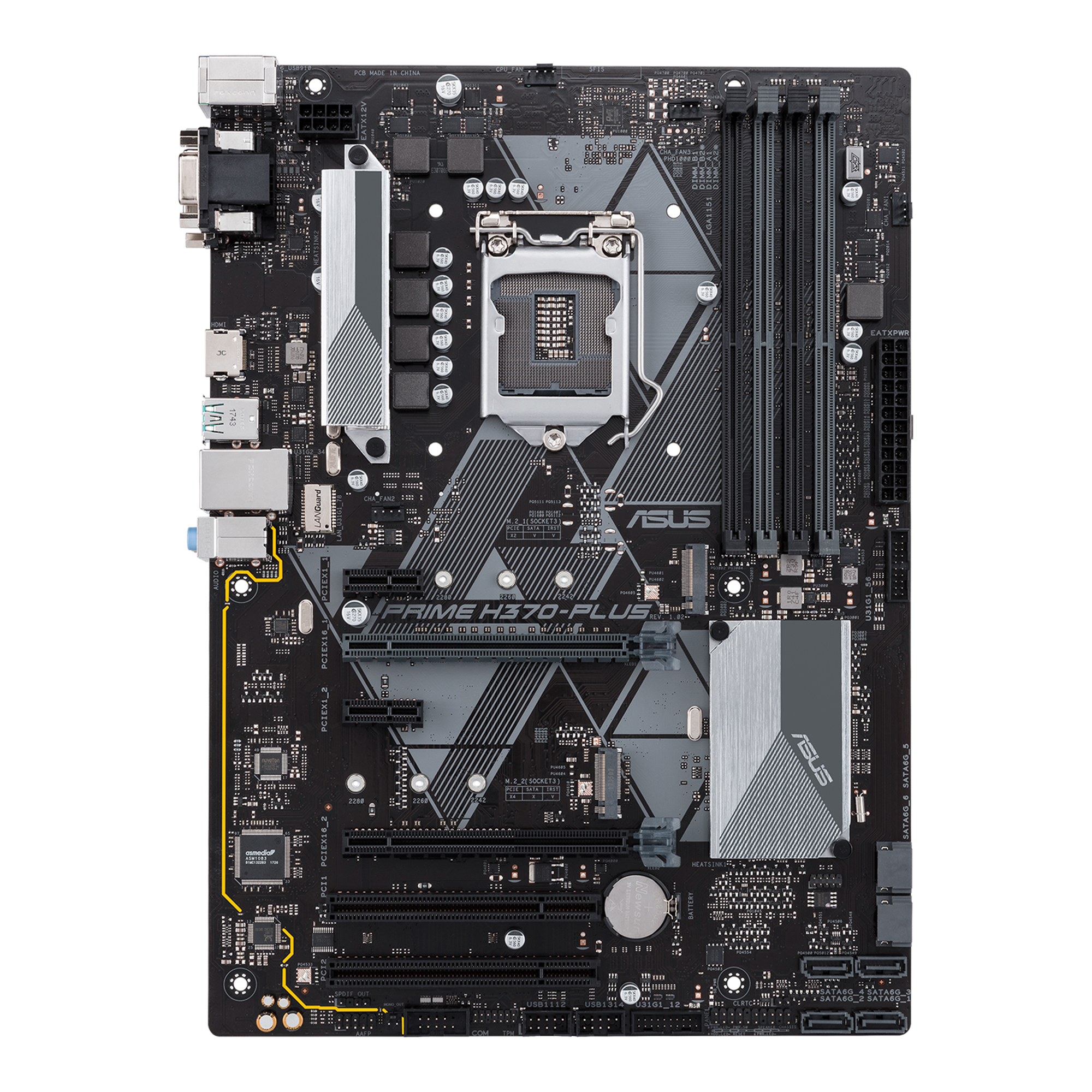 Asus Prime H370-Plus Mainboard Sockel 1151 ATX, Intel H370, DDR4, dual M.2, HDMI, Intel Optane,  6Gbit/s SATA, USB 3.1 Gen 2 