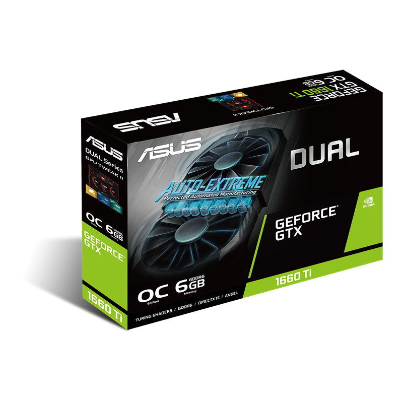 Dual GeForce GTX 1660 Ti OC edition packaging