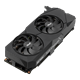 Dual series of GeForce RTX 2070 EVO graphics card, front angled view 