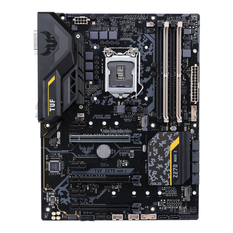 TUF Z270 MARK 2 motherboard, front view 