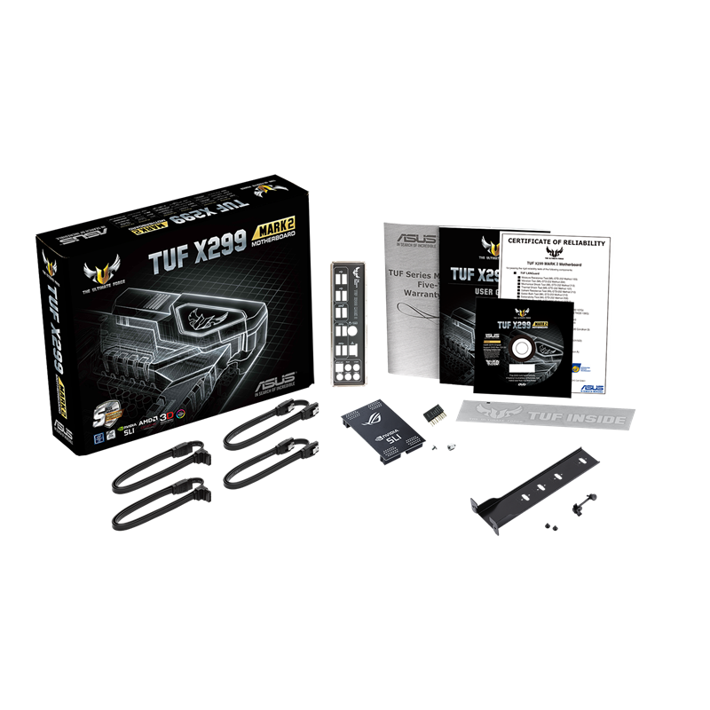 TUF X299 MARK 2 motherboard, what’s inside the box  