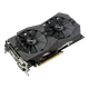 AREZ Strix RX570 graphics card, front angled view, highlighting the fans, I/O ports
